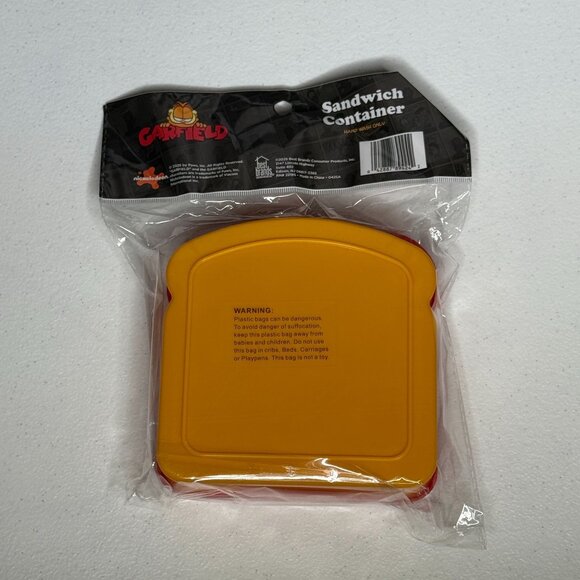 Garfield Sandwich Container Lunch Box Cartoon Food Storage New - Picture 2 of 6
